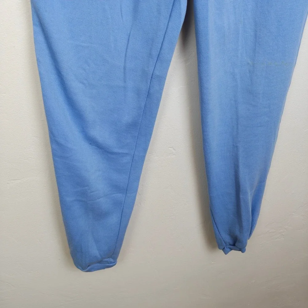 Vintage 80s Converse Chucks Men Sweatpants Large Blue Elastic Waist Cuffed Retro